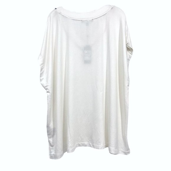 Tommy Hilfiger Short Sleeve Contrasting Trim V-Neck Top NWT Sz 2X - Picture 6 of 13